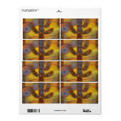 Southwestern Arizona Saguaro Cactus Mosaic Design Etiket (Full Sheet)