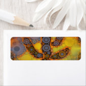 Southwestern Arizona Saguaro Cactus Mosaic Design Etiket (Insitu)