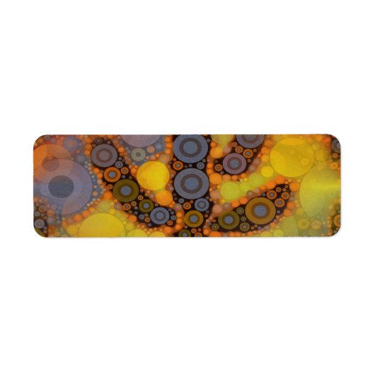 Southwestern Arizona Saguaro Cactus Mosaic Design Etiket (Voorkant)