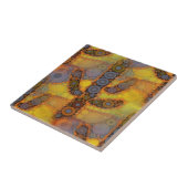 Southwestern Arizona Saguaro Cactus Mosaic Design Tegeltje (Zijkant)