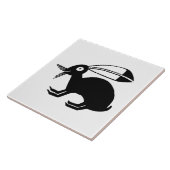 Southwestern Art Ancient Mimbres Pottery Rabbit Tegeltje (Zijkant)