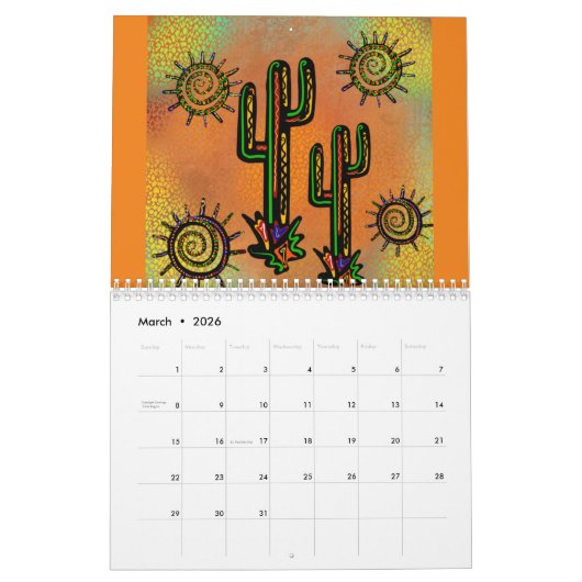 SOUTHWESTERN ART KALENDER 2026 (Mar 2026)