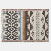 Southwestern Aztec Geometric Pattern in Black Deken (Voorkant)