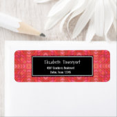 Southwestern Aztec stijl geometrisch in rood en ro Etiket (Insitu)