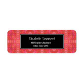 Southwestern Aztec stijl geometrisch in rood en ro Etiket (Voorkant)