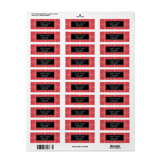 Southwestern Aztec stijl geometrisch in rood en ro Etiket (Full Sheet)