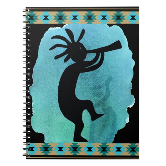Southwestern Blauwgroen Journal Kokopelli Notitieboek (Voorkant)