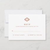 Southwestern Boho Desert Wedding RSVP Kaartje (Voorkant)