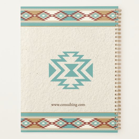 Southwestern boho tribale folterpatronen, aangepas planner (Achterkant)