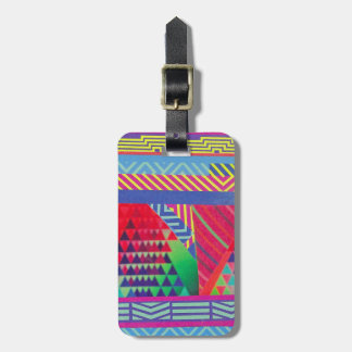 southwestern borders and triangles collage bagagelabel