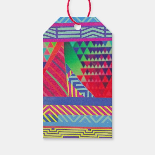 southwestern borders and triangles collage cadeaulabel (Voorkant)