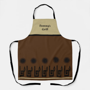 Southwestern Brown Sand Restaurant Apron Schort