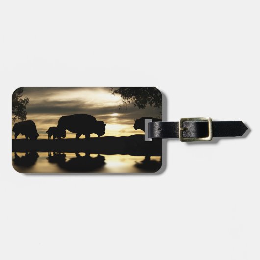 Southwestern Buffalo Bison Wildlife Bagagelabel (Voorkant horizontaal)