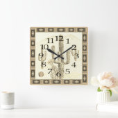Southwestern Cactus Clock Vierkante Klok (Huis)