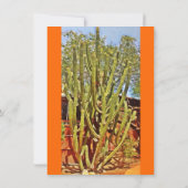 Southwestern Cactus Wedding Invitations Kaart (Achterkant)