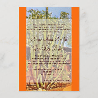 Southwestern Cactus Wedding Invitations Kaart