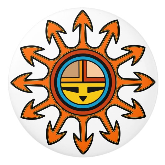 SouthWestern Ceramic Knobs Keramische Knop (Voorkant)