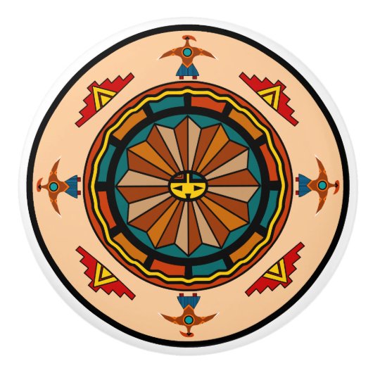 SouthWestern Ceramic Knobs Keramische Knop (Voorkant)