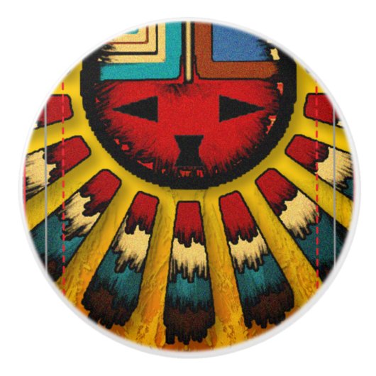 SouthWestern Ceramic Knobs Keramische Knop (Voorkant)