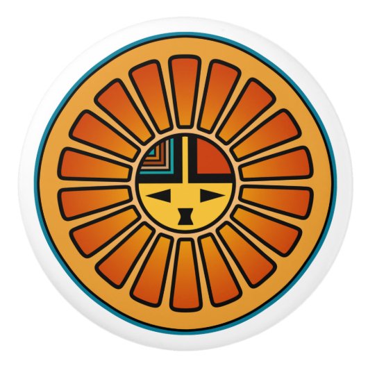 SouthWestern Ceramic Knobs Keramische Knop (Voorkant)