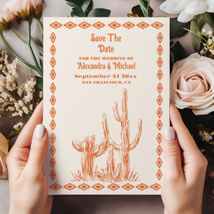 Southwestern Country Ranch Western Huwelijk Save The Date