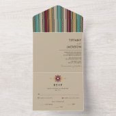 SouthWestern Desert Boho Summer Wedding All In One Uitnodiging (Binnen)