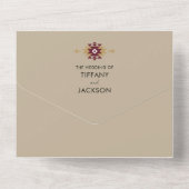 SouthWestern Desert Boho Summer Wedding All In One Uitnodiging (Achterkant)