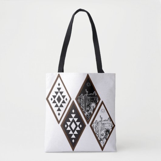 Southwestern Desert Diamond Tote Bag (Voorkant)