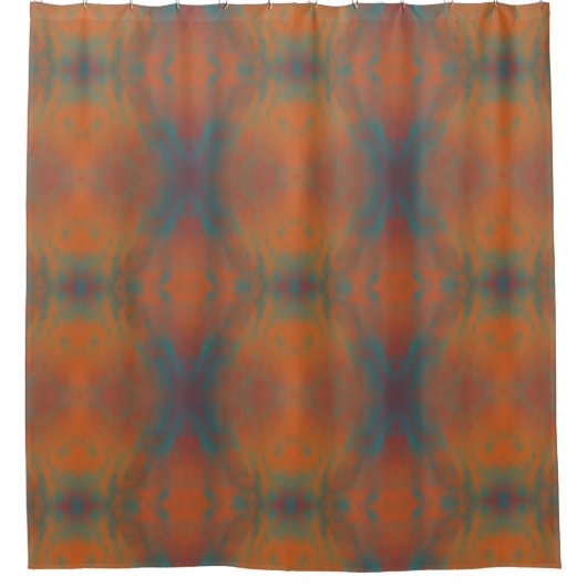 Southwestern Desert Dreams Pattern Abstract Douchegordijn (Voorkant)