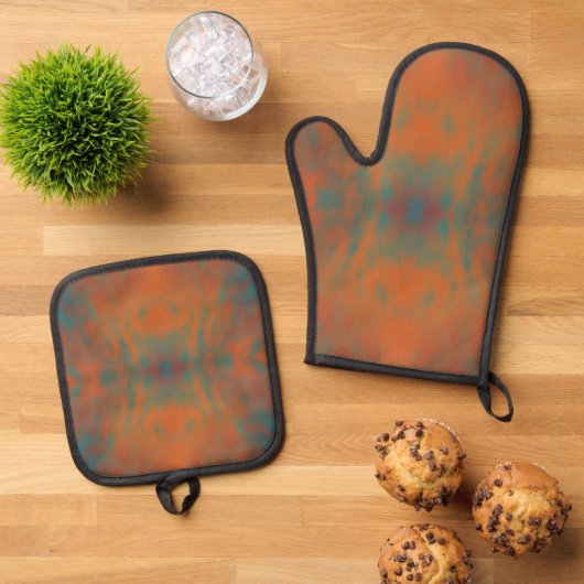 Southwestern Desert Dreams Pattern Abstract Ovenwant & Pannenlap Set (Top down)