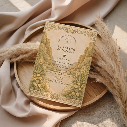 Southwestern Desert Floral Wedding Kaart