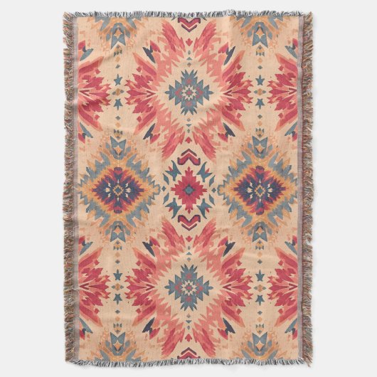 Southwestern Desert Geometric Pattern  Deken (Voorkant Verticaal)