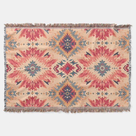 Southwestern Desert Geometric Pattern  Deken (Voorkant)