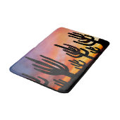 Southwestern Desert Landscape Cactus Sunrise Image Badmat (Gekanteld)