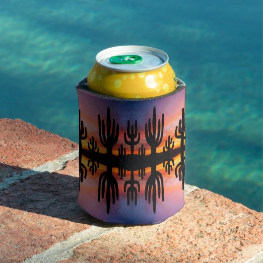 Southwestern Desert Landscape Cactus Sunrise Image Blikjeskoeler (Insitu Zwembad)