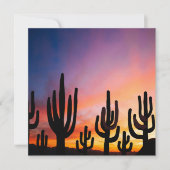 Southwestern Desert Landscape Cactus Sunrise Image Kaart (Voorkant)