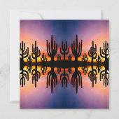 Southwestern Desert Landscape Cactus Sunrise Image Kaart (Voorkant)