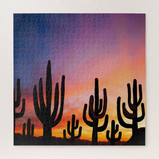 Southwestern Desert Landscape Cactus Sunrise Image Legpuzzel (Verticaal)
