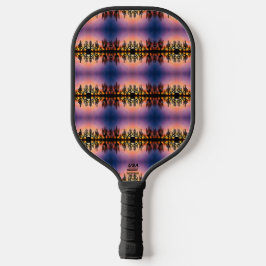 Southwestern Desert Landscape Cactus Sunrise Image Pickleball Paddle