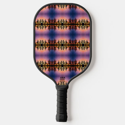 Southwestern Desert Landscape Cactus Sunrise Image Pickleball Paddle (Achterkant)