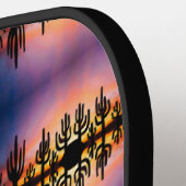 Southwestern Desert Landscape Cactus Sunrise Image Pickleball Paddle (Links Detail)