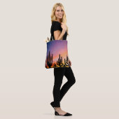 Southwestern Desert Landscape Cactus Sunrise Image Tote Bag (Op model)