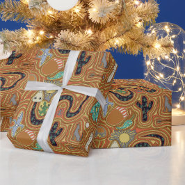 Southwestern Desert Life Christmas Wrapping Paper Cadeaupapier