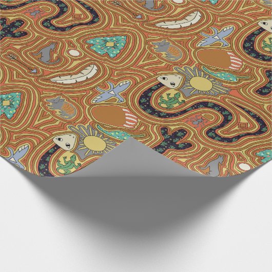 Southwestern Desert Life Christmas Wrapping Paper Cadeaupapier (Hoek)