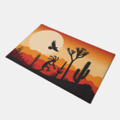 Southwestern Desert Sun Kokopelli Doormat Deurmat (Schuin)