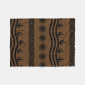 Southwestern Design Black en Brown Fleece Blanket (Voorkant (Horizontaal))