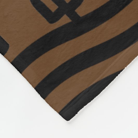 Southwestern Design Black en Brown Fleece Blanket (Hoek)