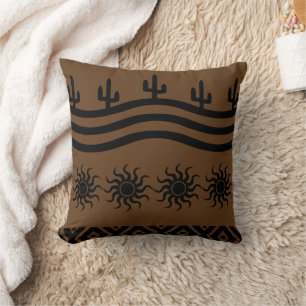 Southwestern Design Black en Brown Sierkussen