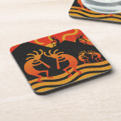 Southwestern Design Desert Sunset Kokopelli Drankjes Onderzetter (Linkerzijde)