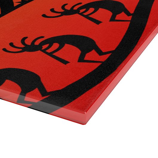 Southwestern Design Kokopelli Glass Cutting Board Snijplank (Hoek)